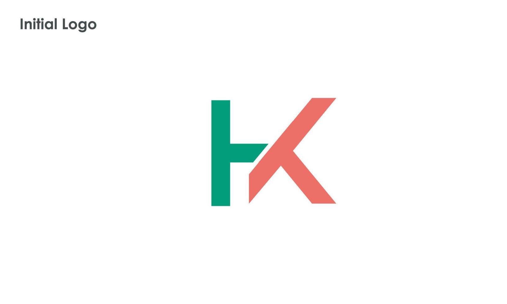 Alphabet letters Initials Monogram logo HK, KH, H and K vector