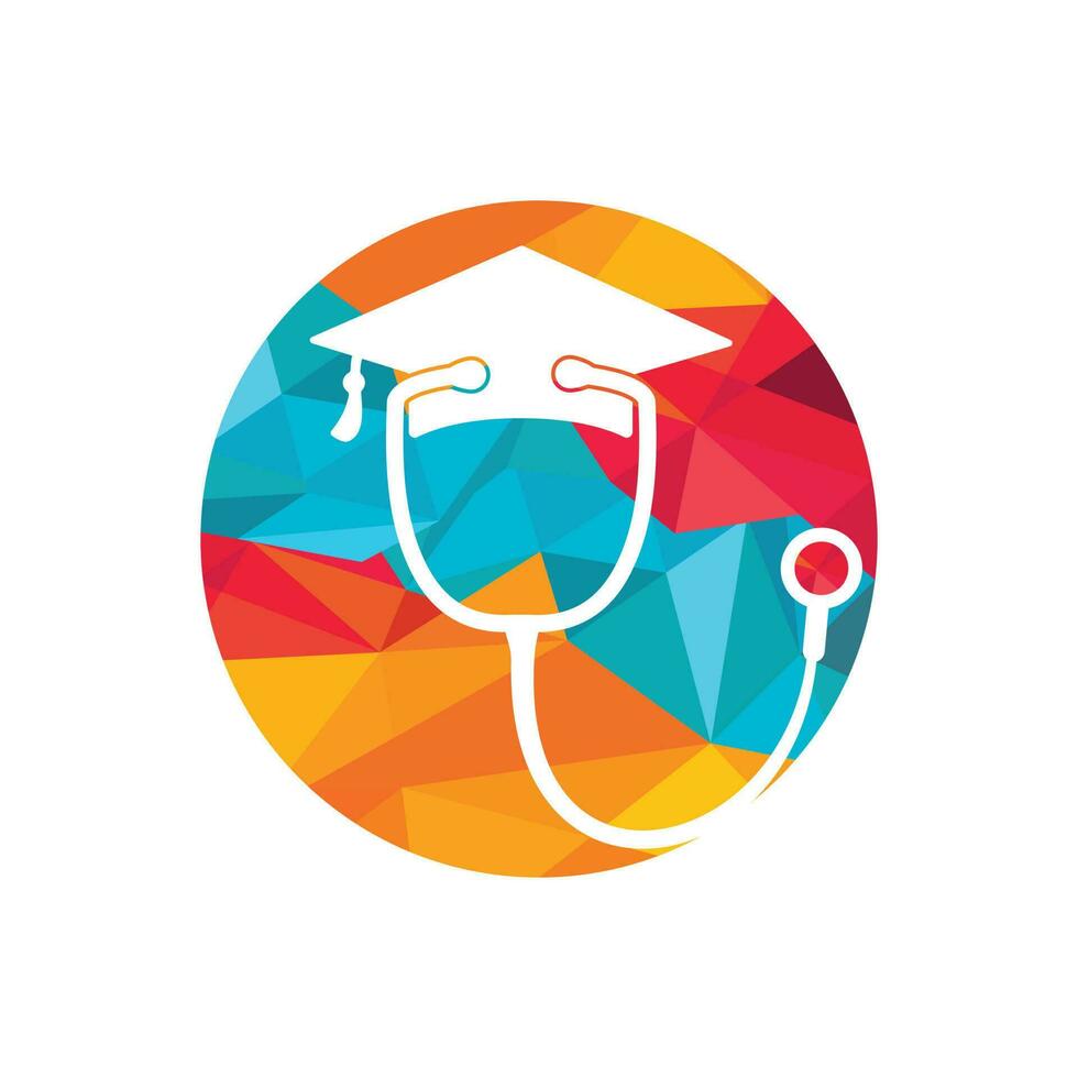 Medical student vector logo template.