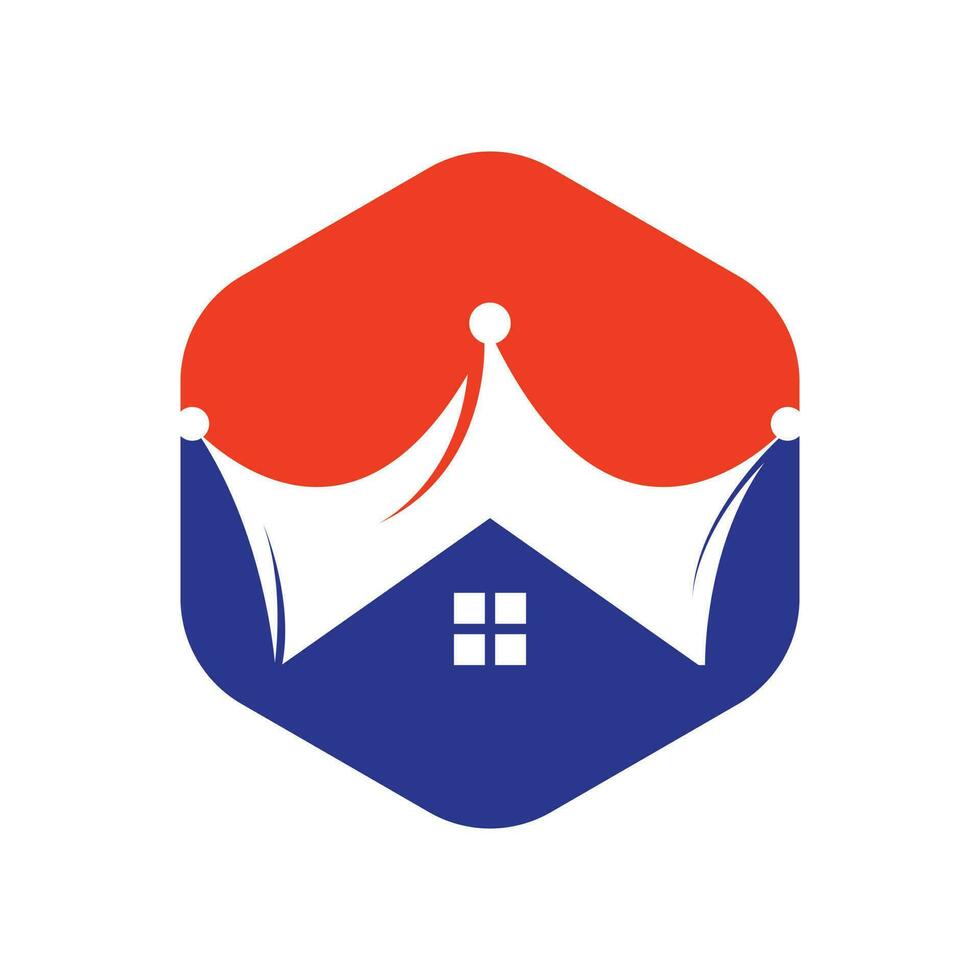 diseño de logotipo de vector de rey de casa