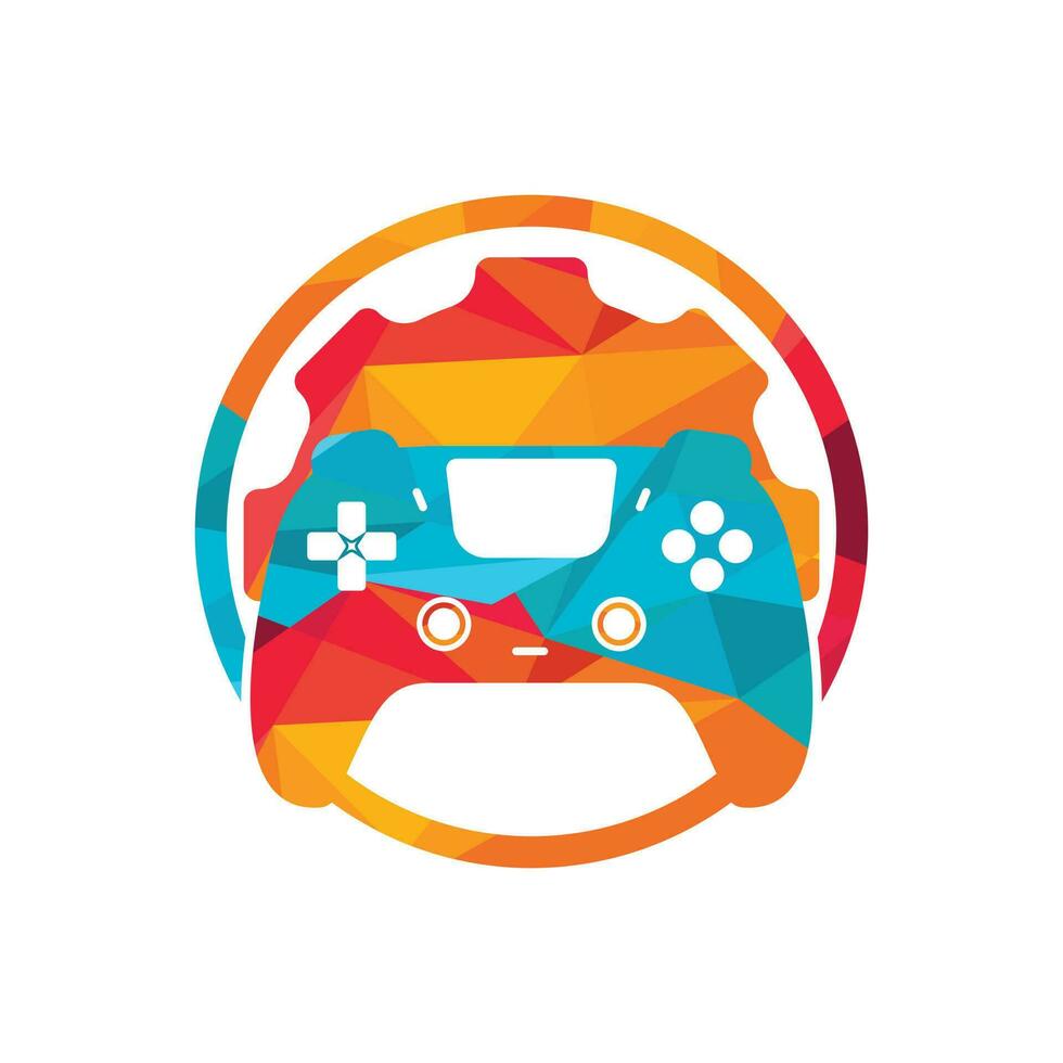 Video game repair vector logo design template. Gamepad with gear icon vector design.