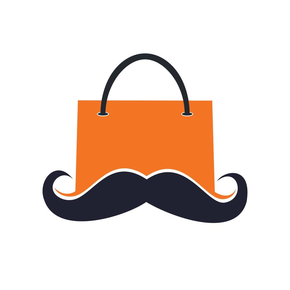 Mister shopping vector logo design.