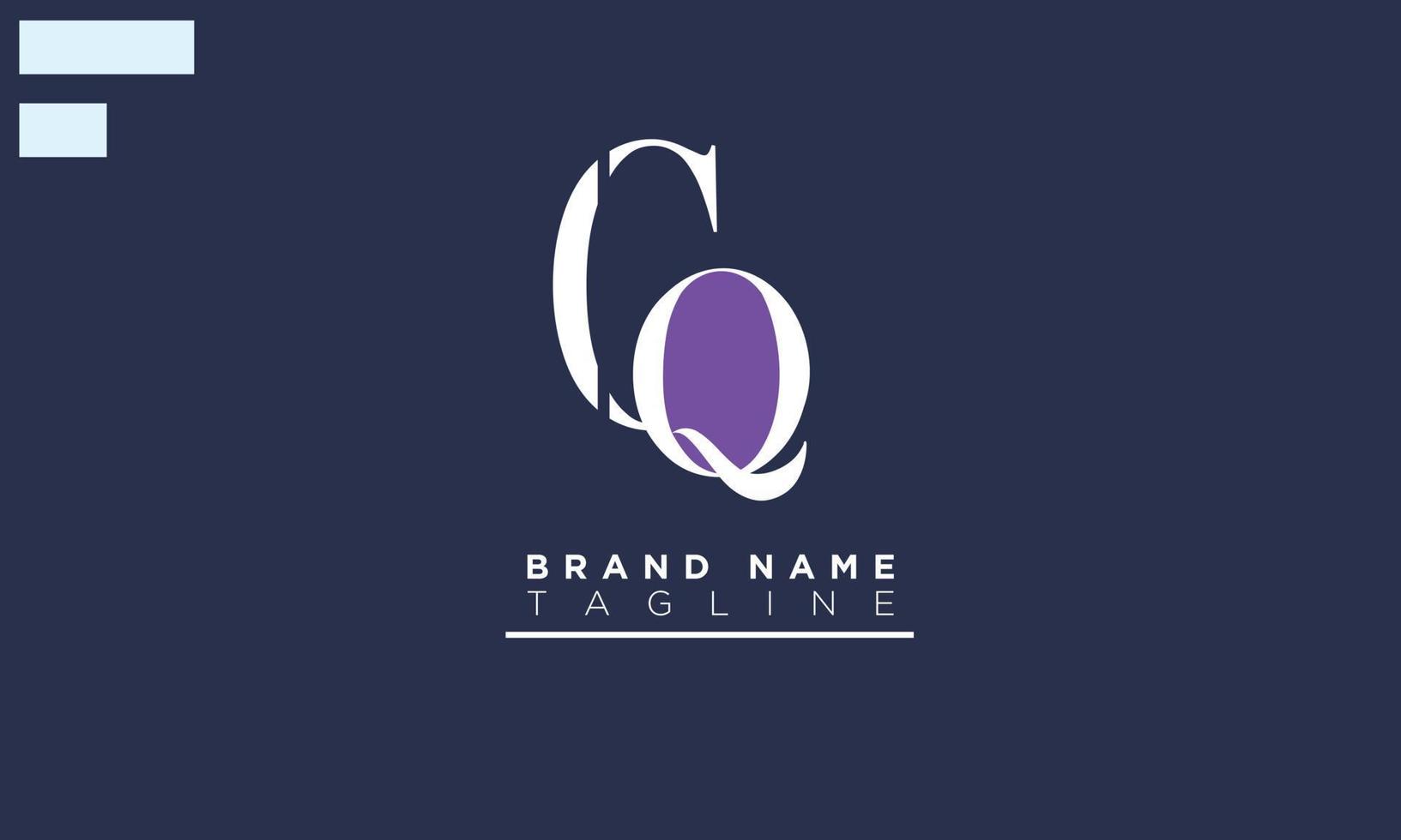 Alphabet letters Initials Monogram logo CQ, QC, C and Q vector