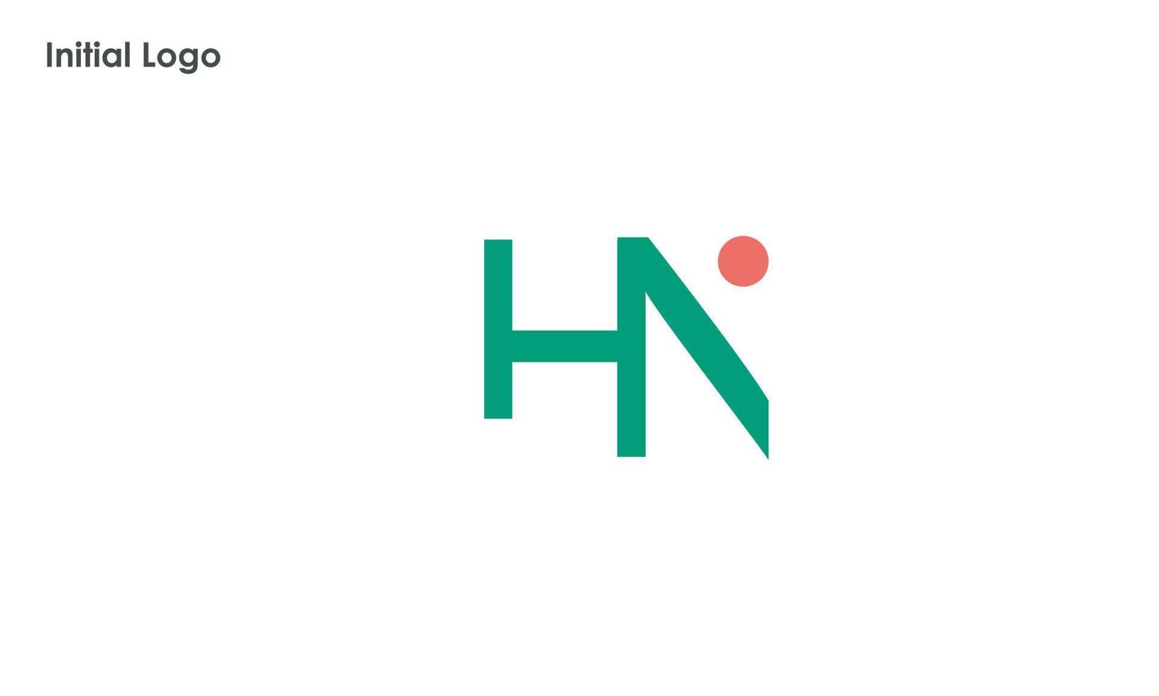 alfabeto letras iniciales monograma logo hn, nh, h y n vector