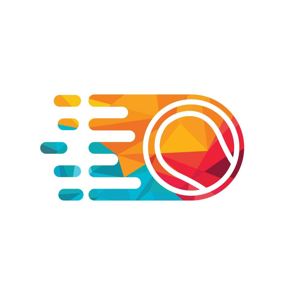 diseño de logotipo de vector de tenis rápido. concepto de diseño del logotipo del juego de velocidad.