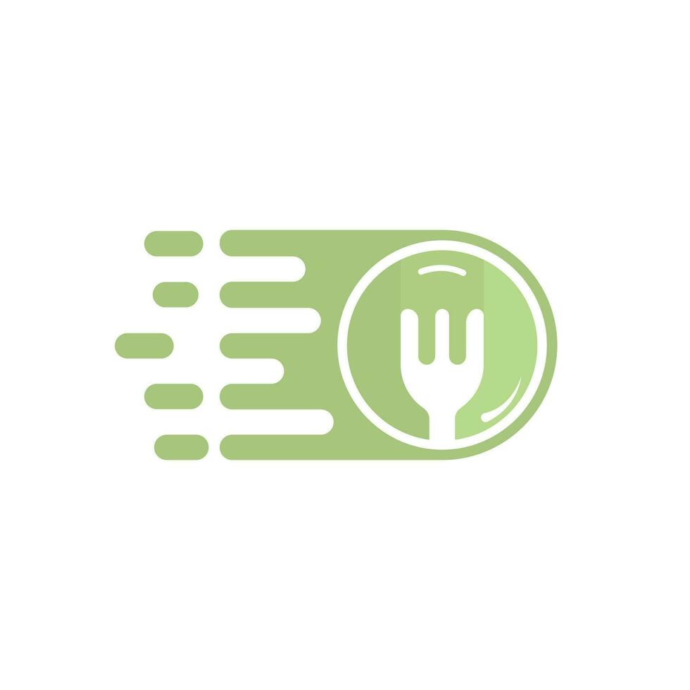 Food delivery vector logo design. Speedy food logo concept.