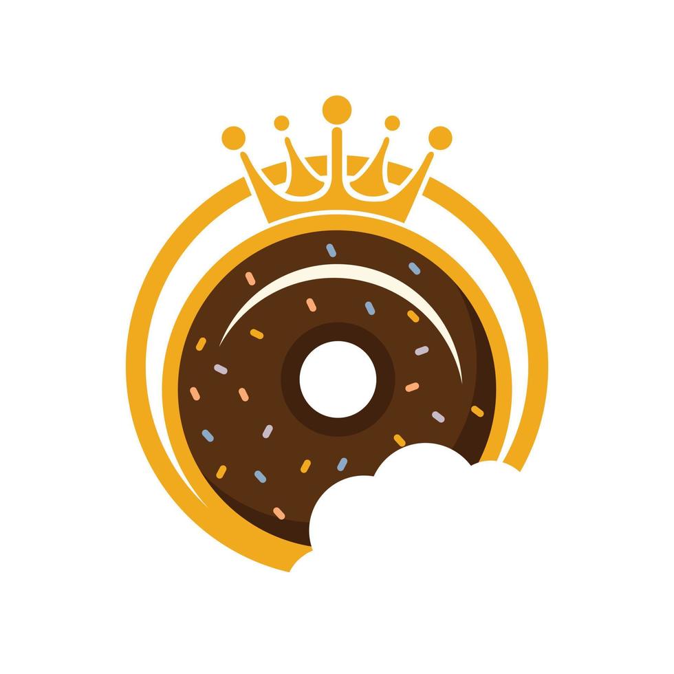 diseño del logotipo vectorial del rey de la panadería. vector