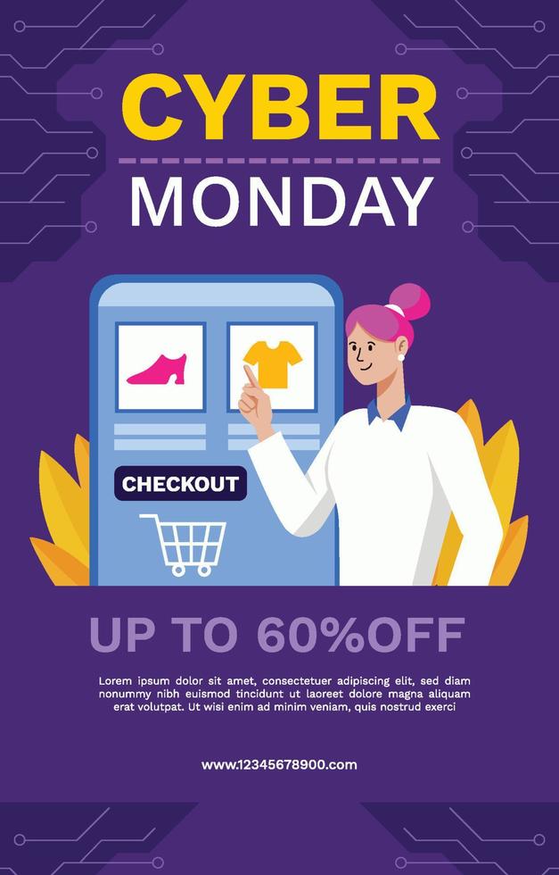 Cyber Monday Sale Poster vector