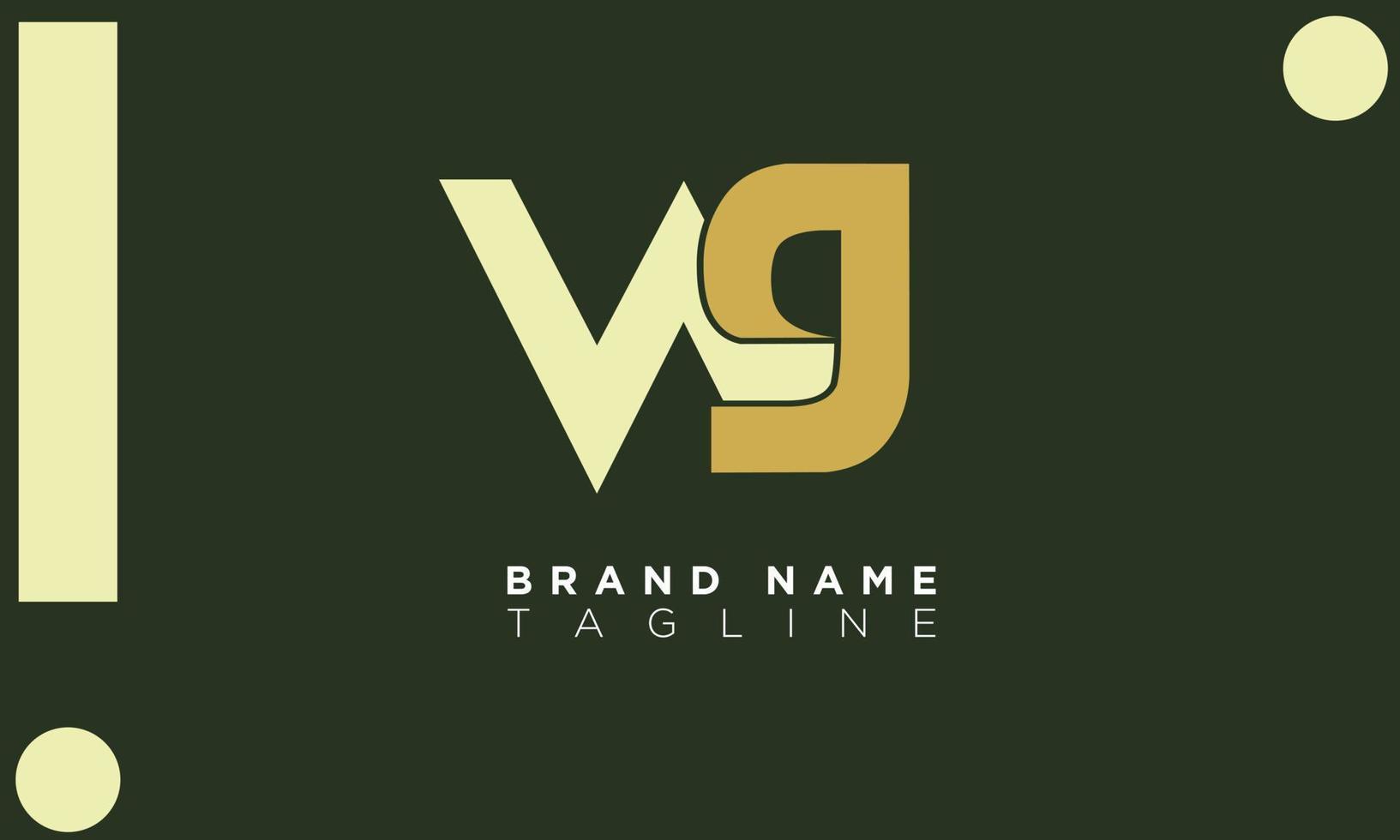Alphabet letters Initials Monogram logo WG, GW, W and G vector