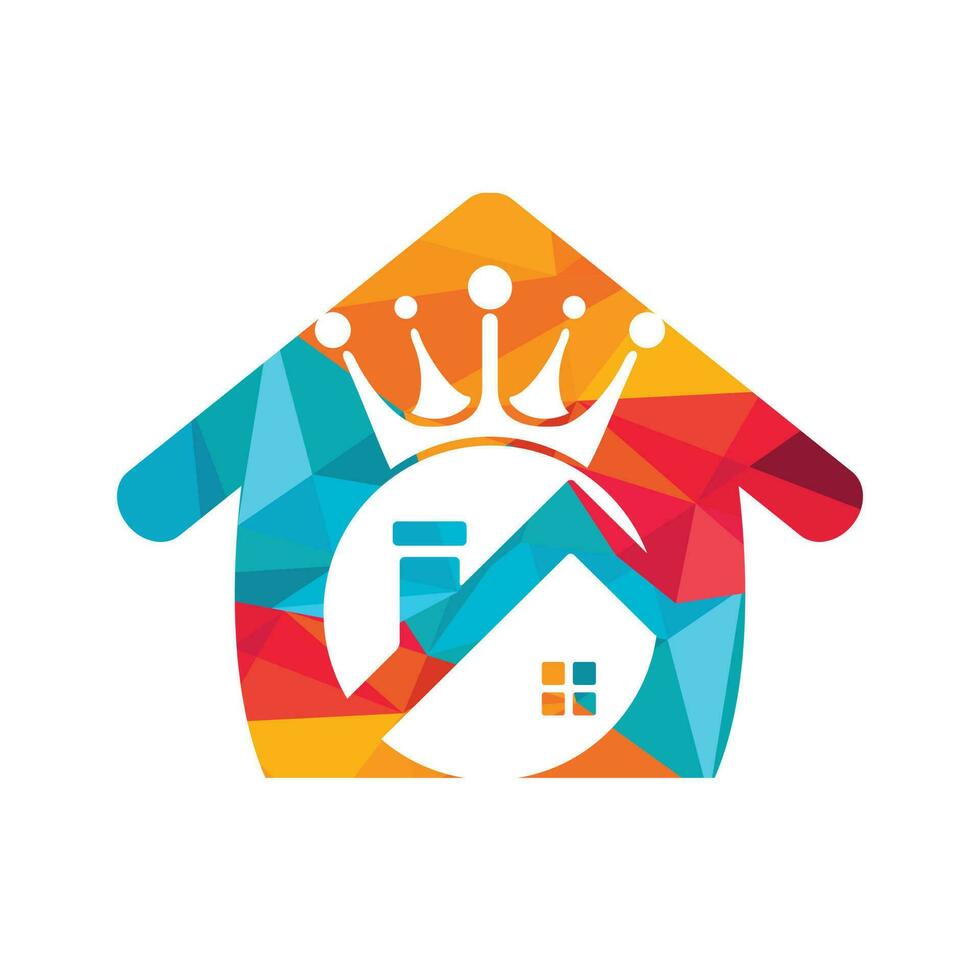 Home king vector logo design.