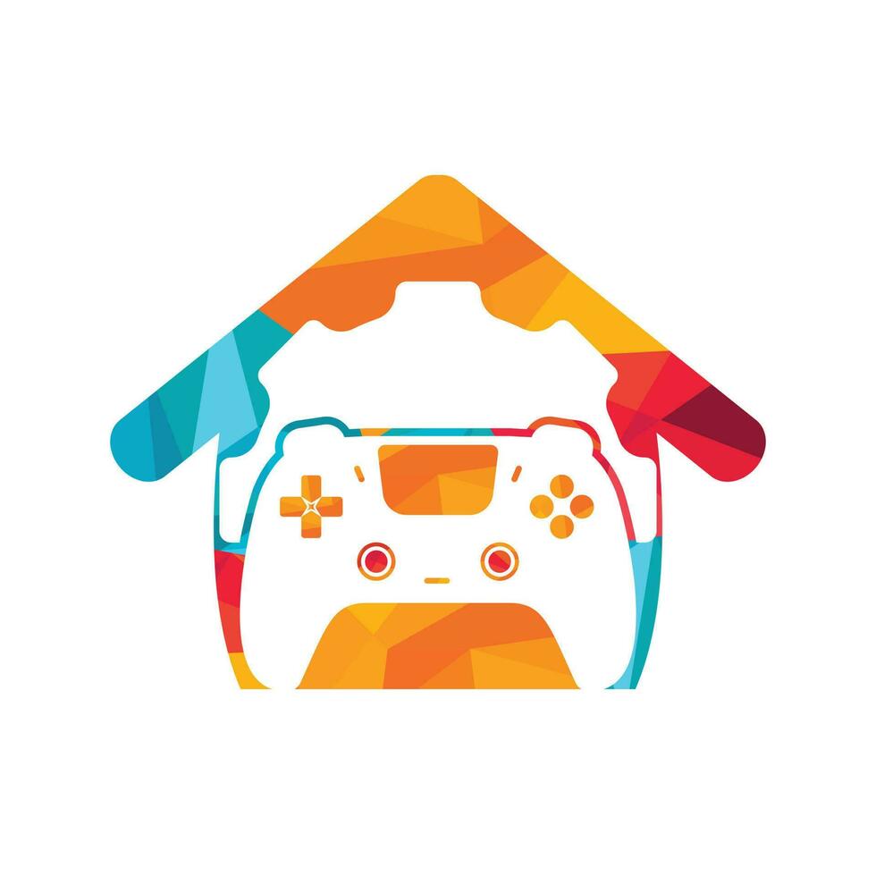 Video game repair vector logo design template. Gamepad with gear icon vector design.