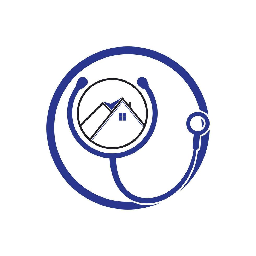 diseño del logotipo del vector del hogar del médico. concepto de logotipo vectorial médico de la casa.