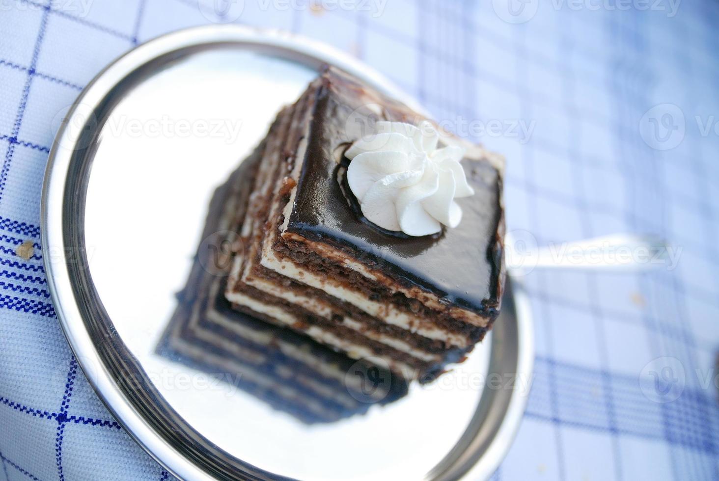 Cake on plate photo