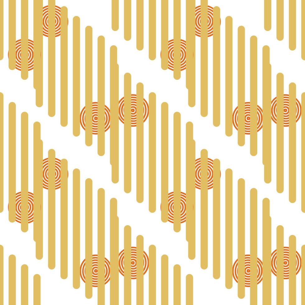 seamless pattern of geometric shapes circles lines in autumn colors vector