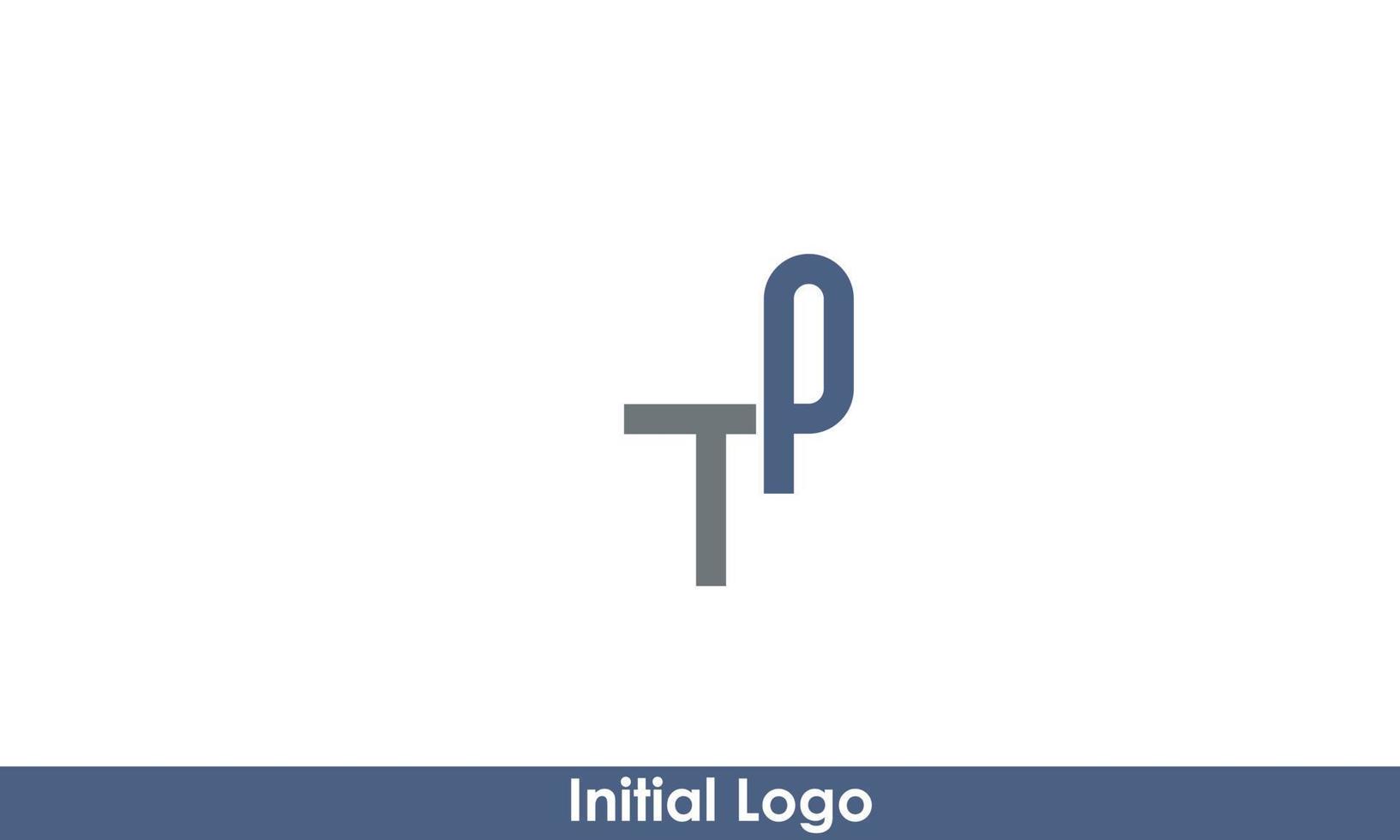 Alphabet letters Initials Monogram logo TP, PT, T and P vector