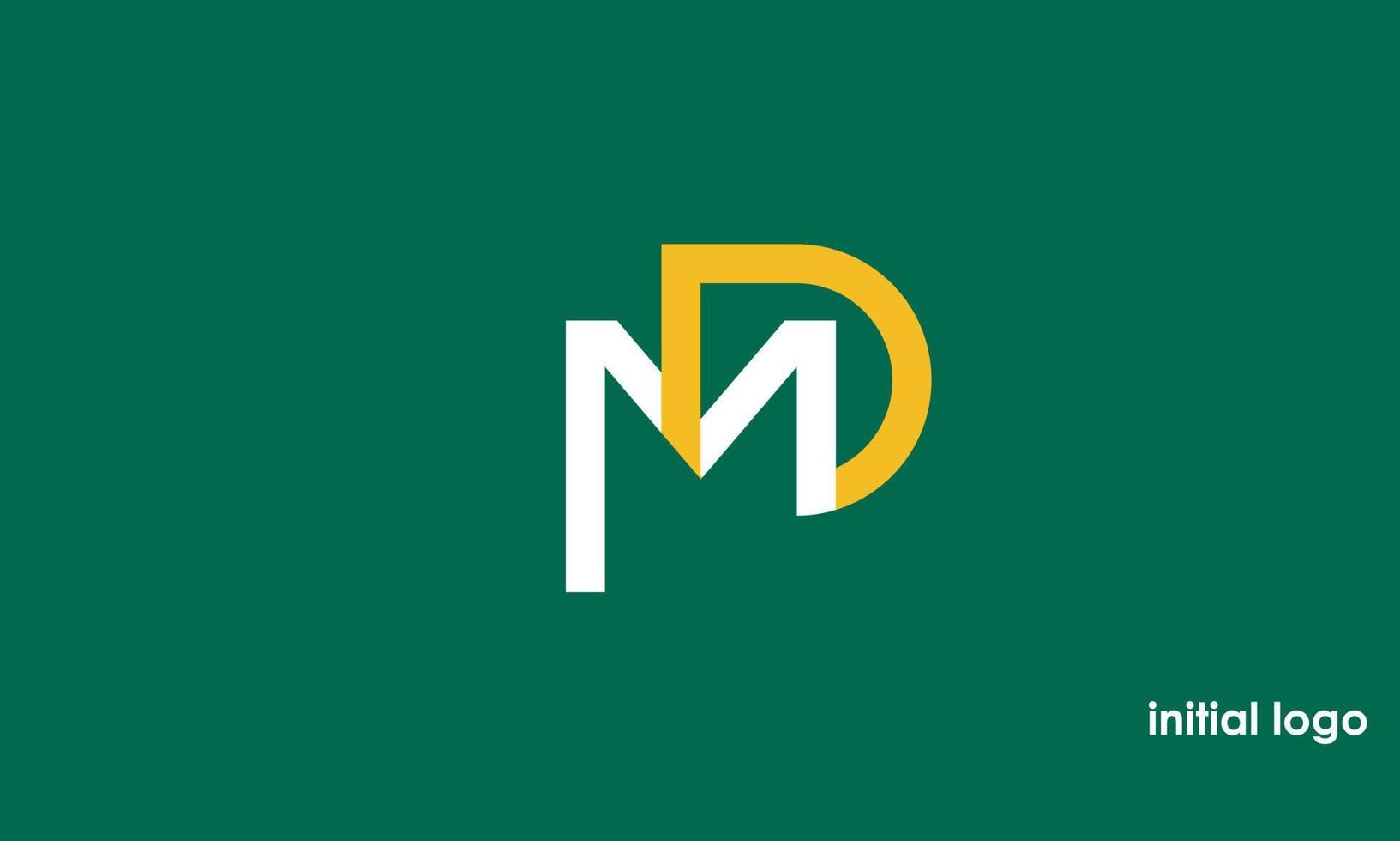 alfabeto letras iniciales monograma logo md, dm, m y d vector