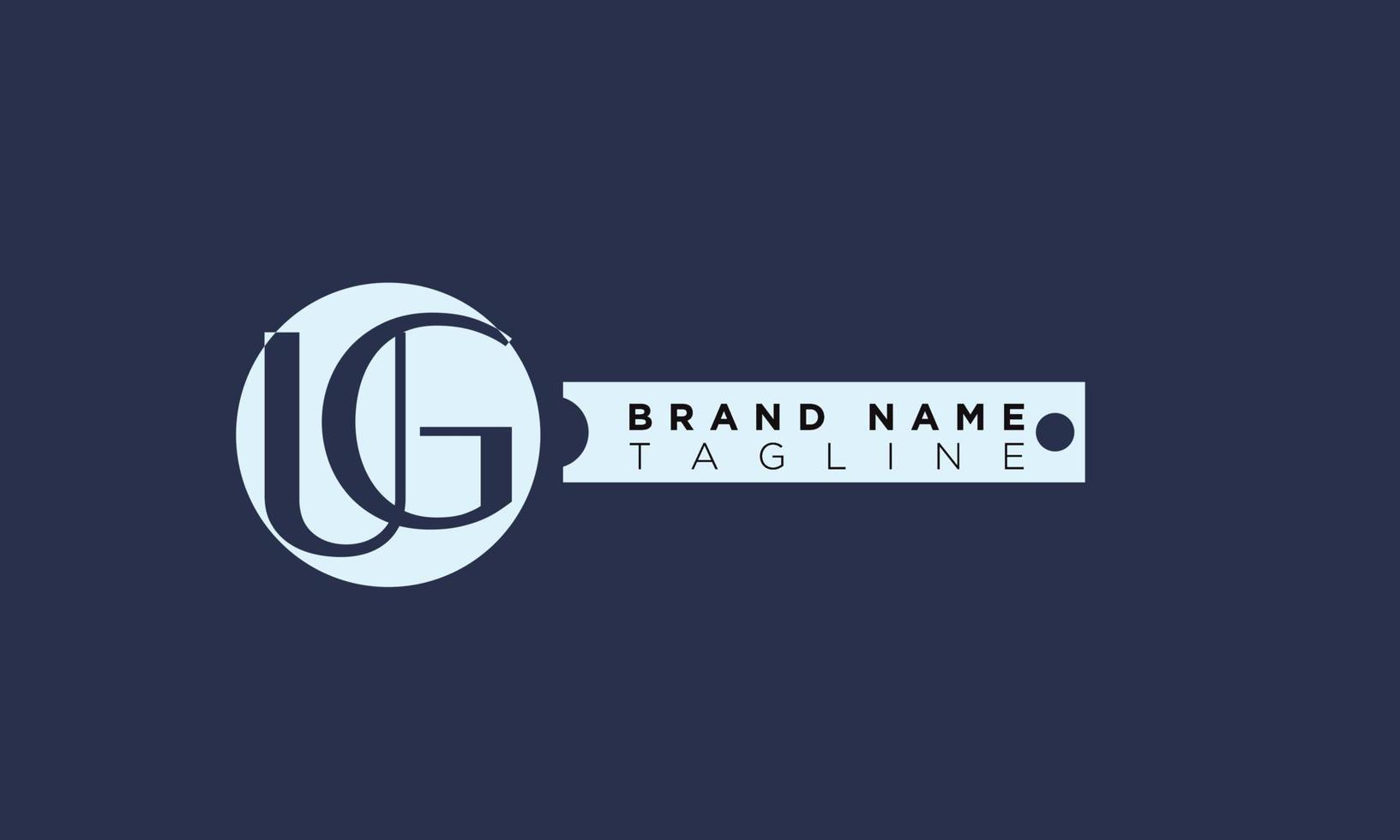 Alphabet letters Initials Monogram logo UG, GU, U and G vector