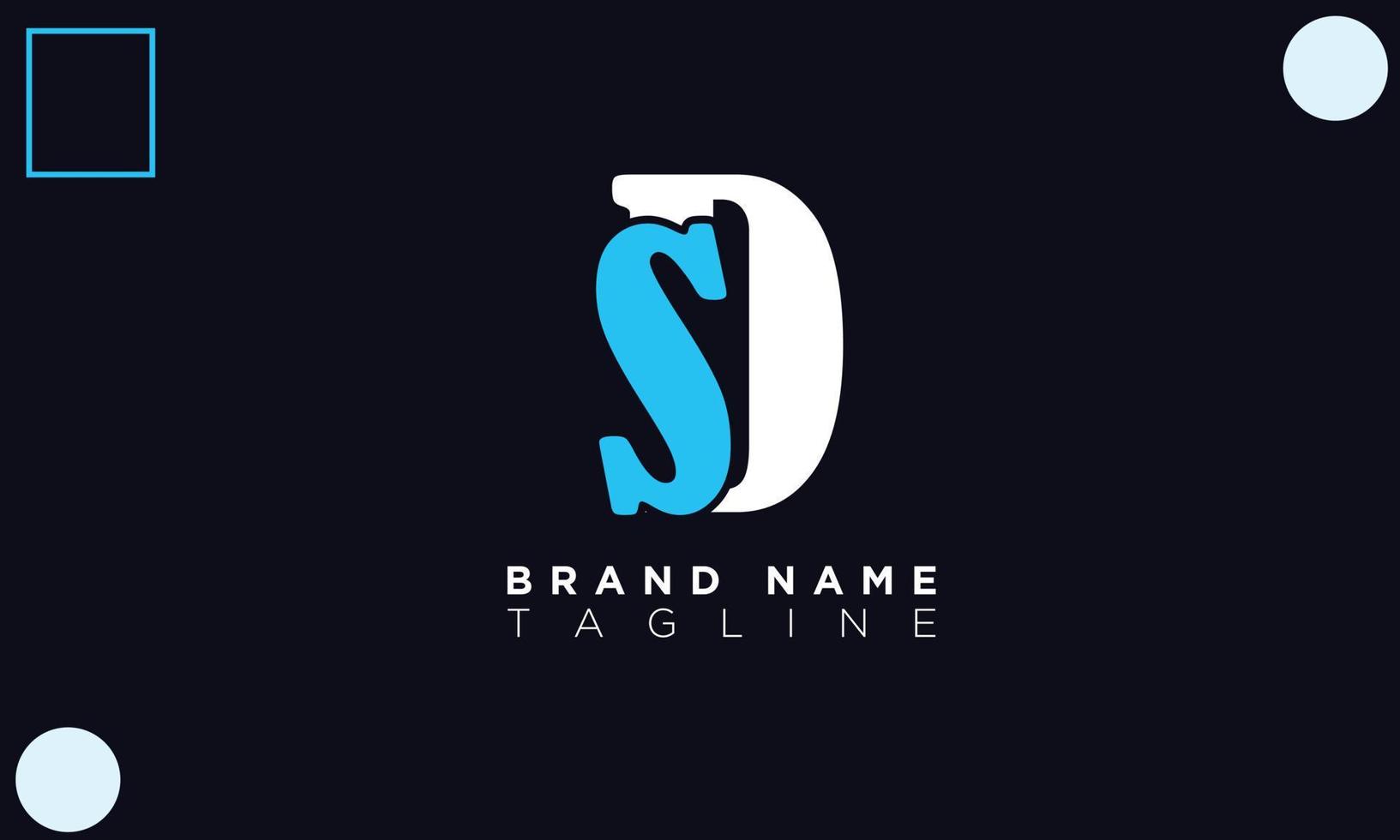 Alphabet letters Initials Monogram logo SD, DS, S and D vector