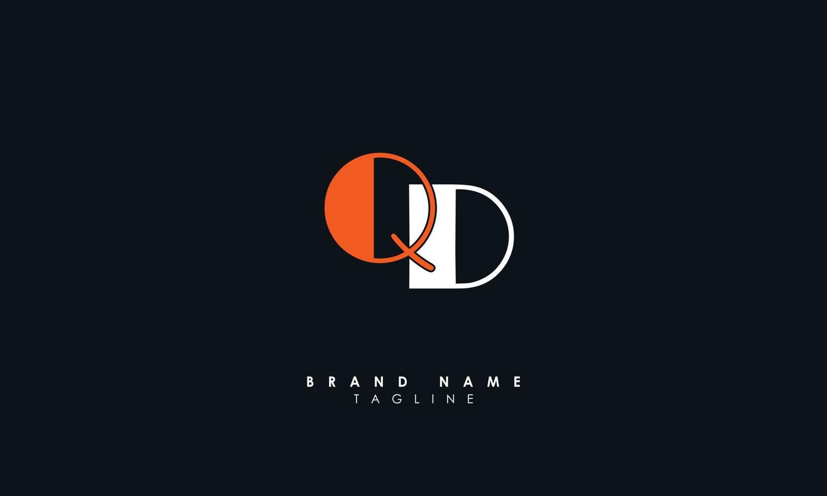 Alphabet letters Initials Monogram logo QD, DQ, Q and D vector