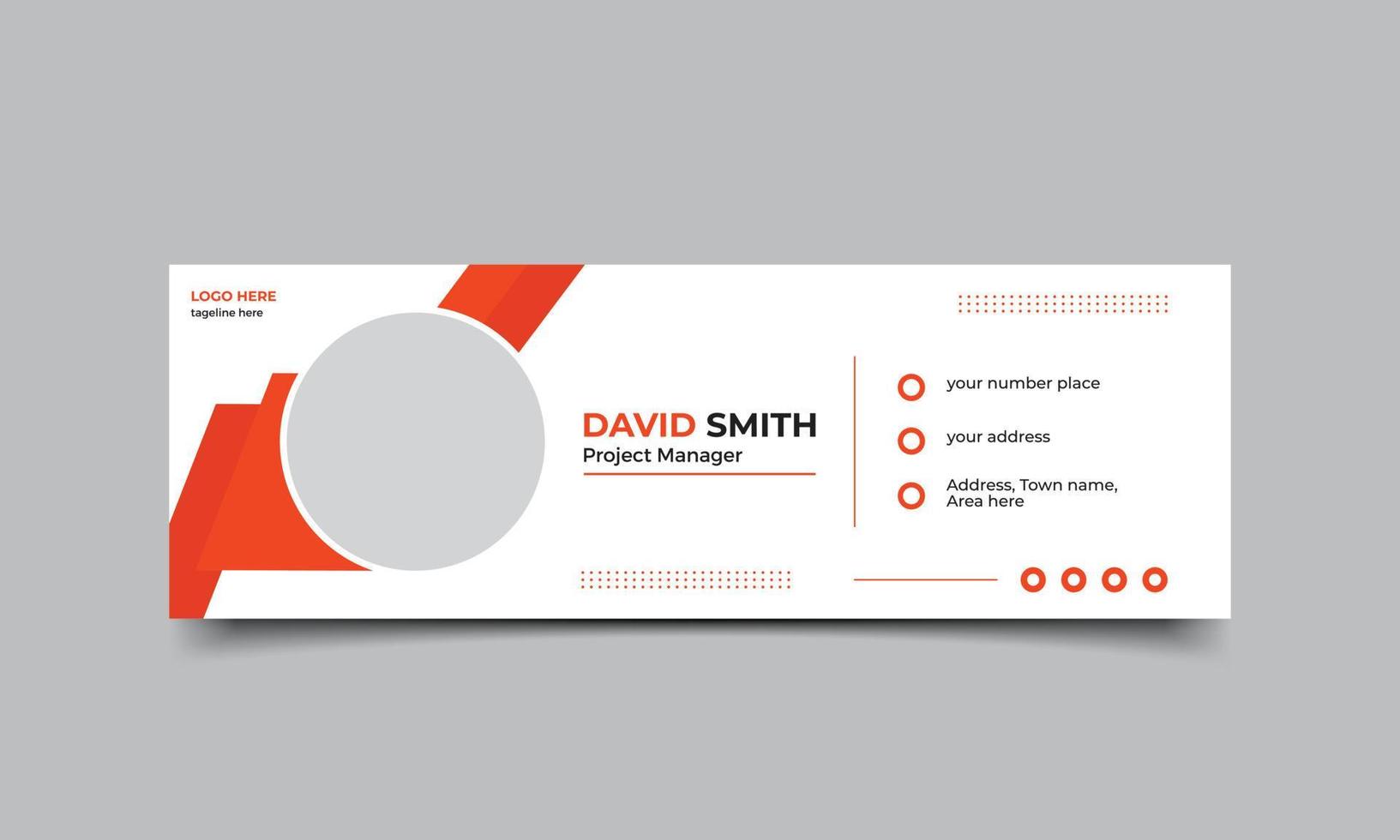 Creative Email signature template design. Corporate mail business email signature vector banner.eps