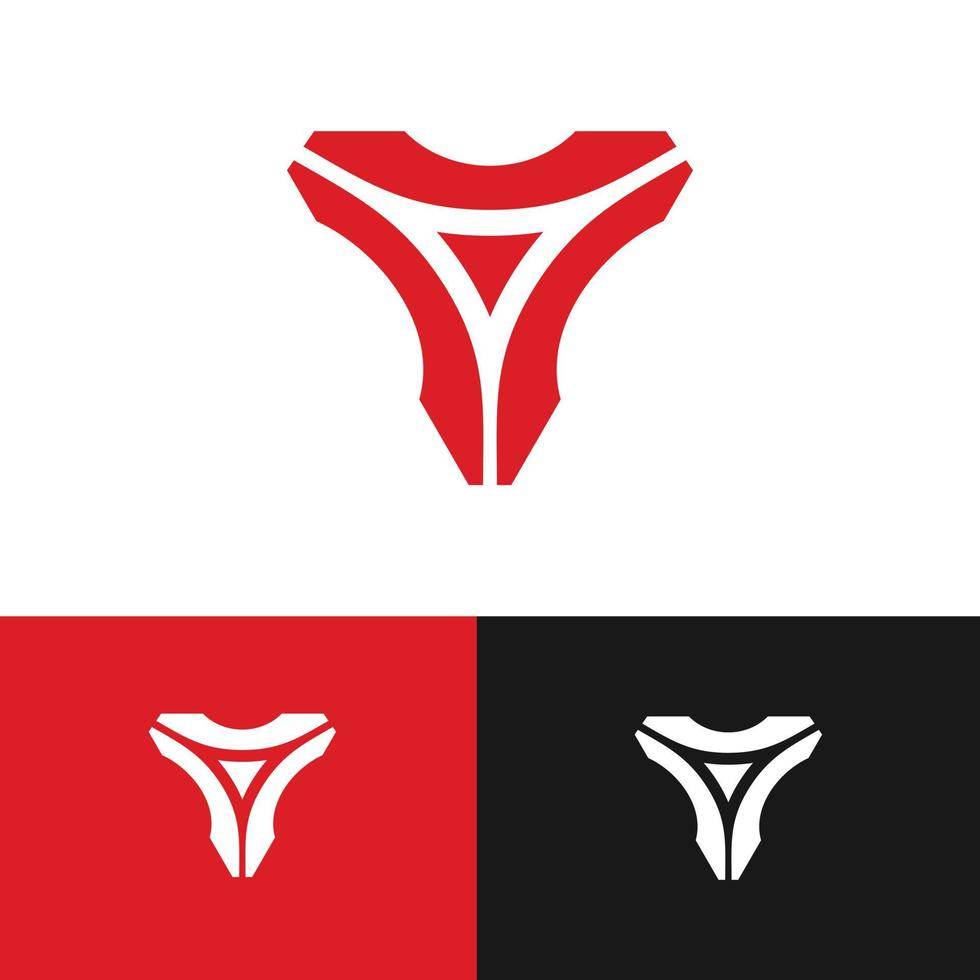 Modern triangle initial V logo concept vector