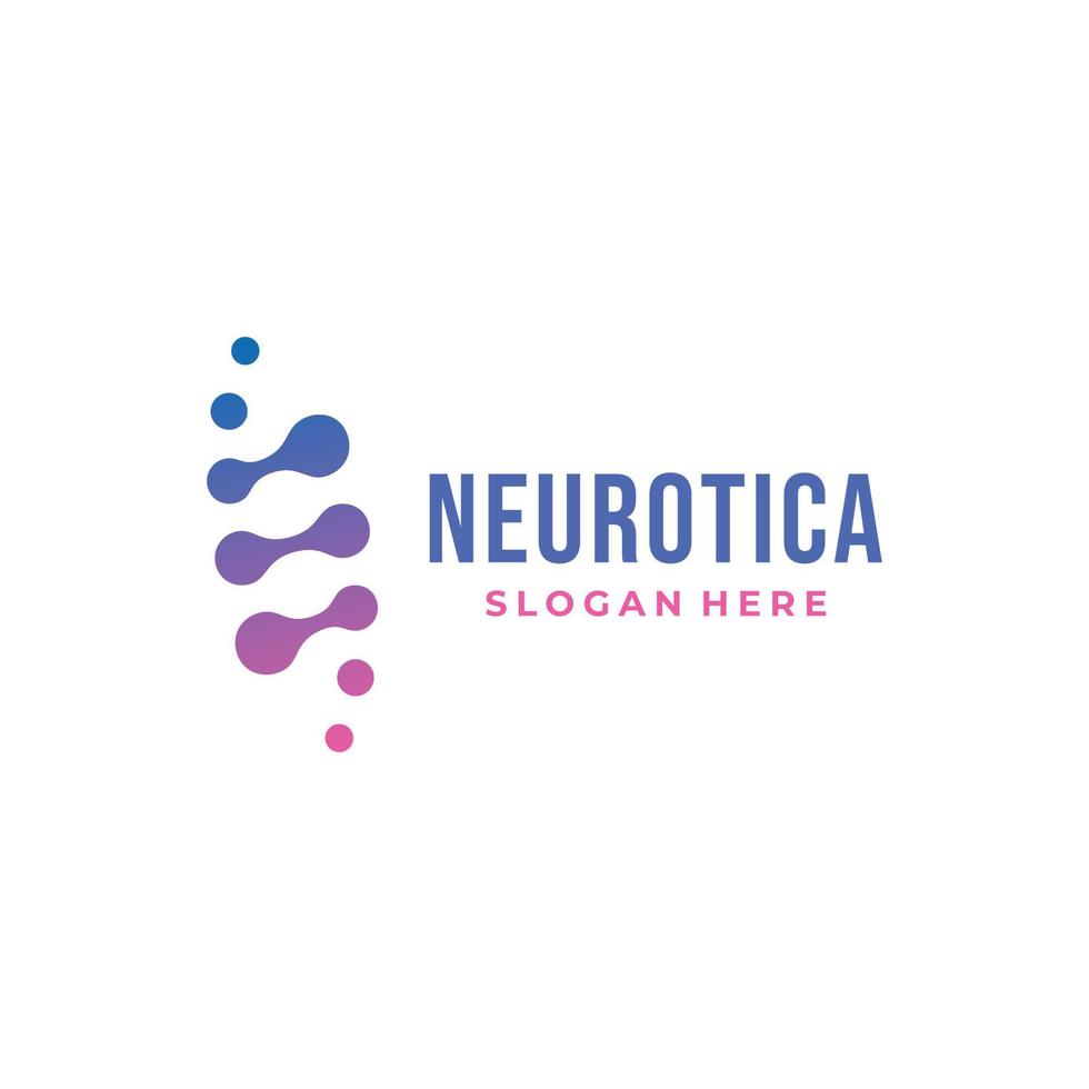 diseño de logotipo minimalista de negocios neuróticos vector