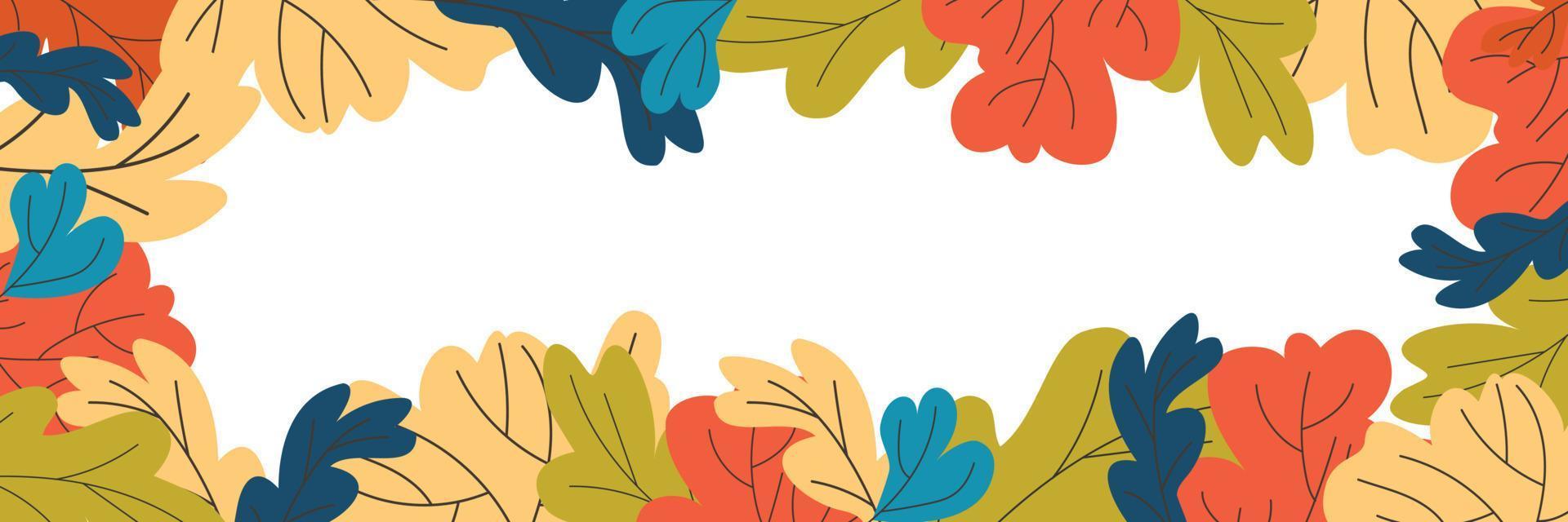 vector de fondo de otoño de arte abstracto. papel tapiz de estilo minimalista de lujo con arte de línea dorada y hojas botánicas, formas orgánicas, acuarela. fondo vectorial para banner, afiche, web y embalaje.