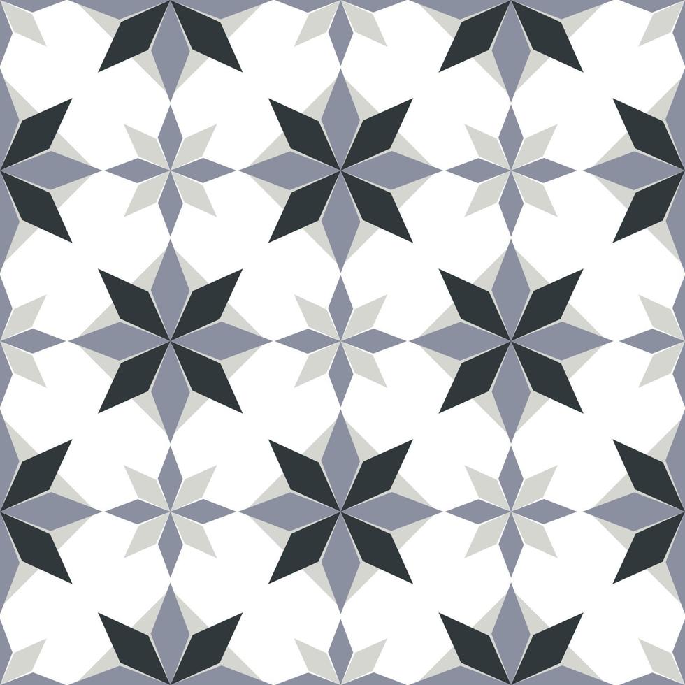 Vector Seamless patchwork tiles. Vintage geometric mosaic. Ornament, Arabic motif or Spanish ceramics