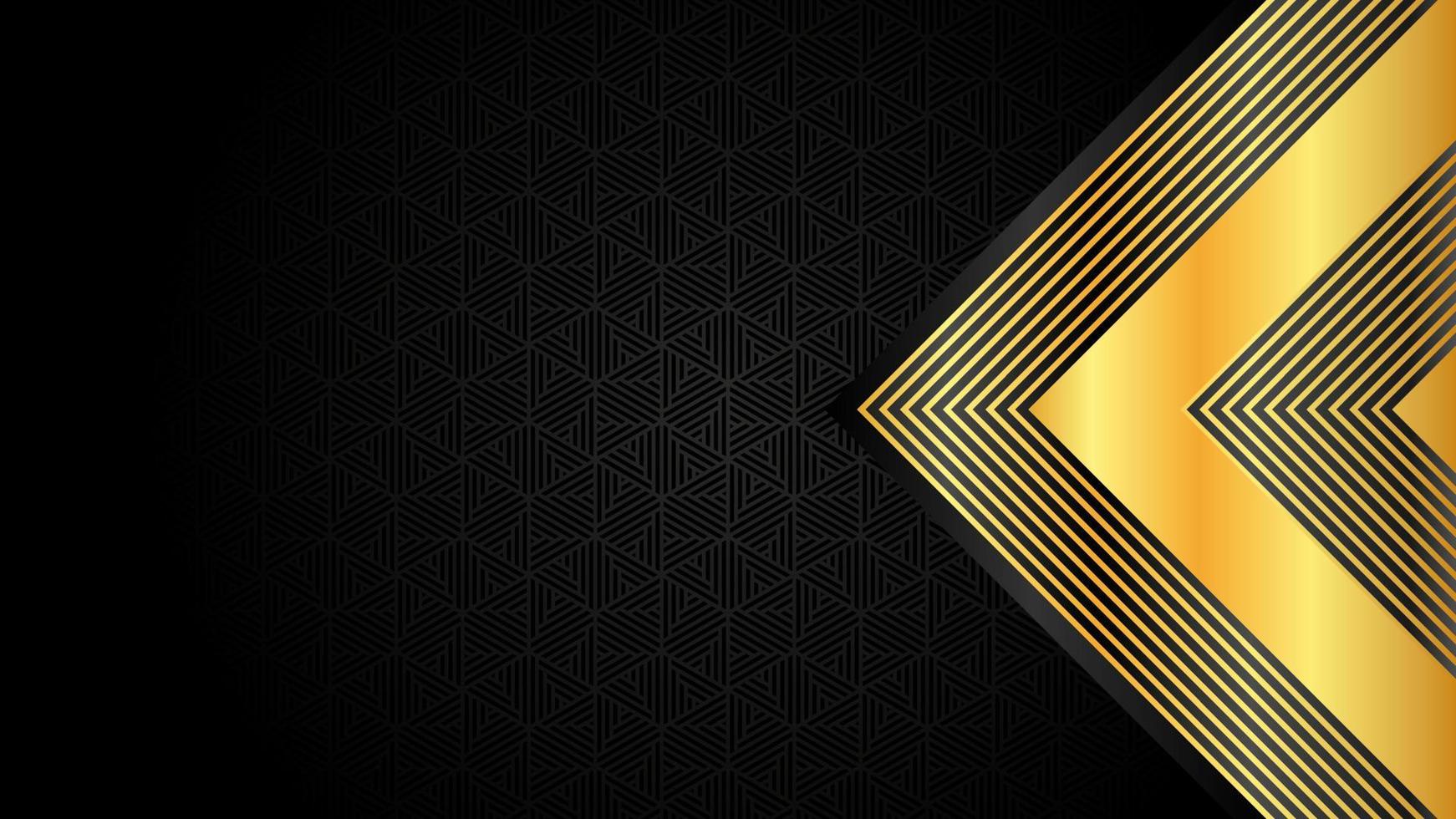 fondo de lujo de oro negro, fondo premium vector