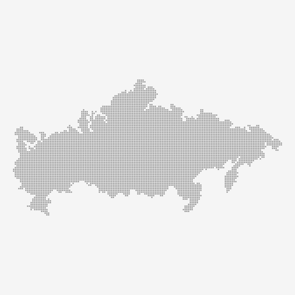 mapa de rusia hecho a partir de un patrón de puntos, medio tono rusia map.eps vector