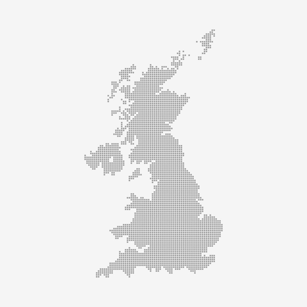 The United Kingdom map made from dot pattern, halftone England map.eps vector