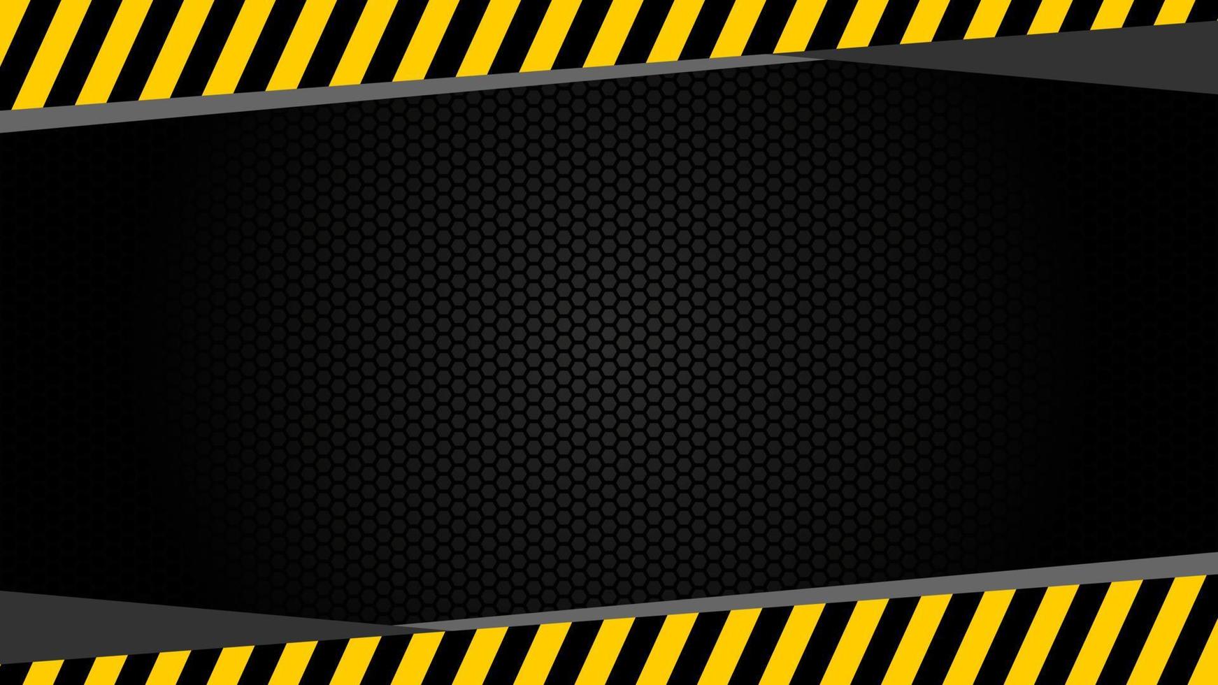 Construction Background with Hexagonal texture black and yellow template vector