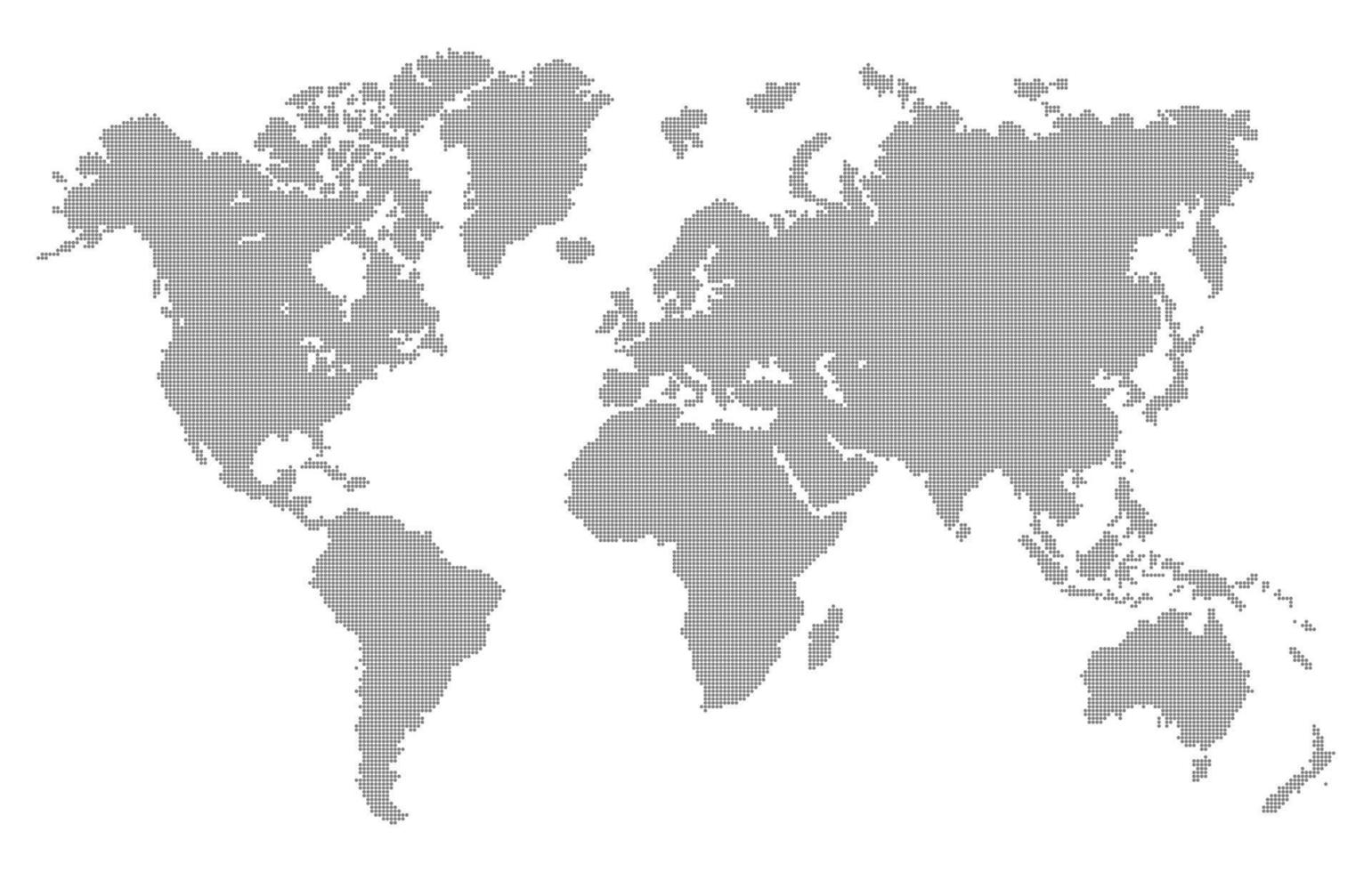 mapa mundial hecho a partir de un patrón de puntos, mapa mundial de semitonos.eps vector