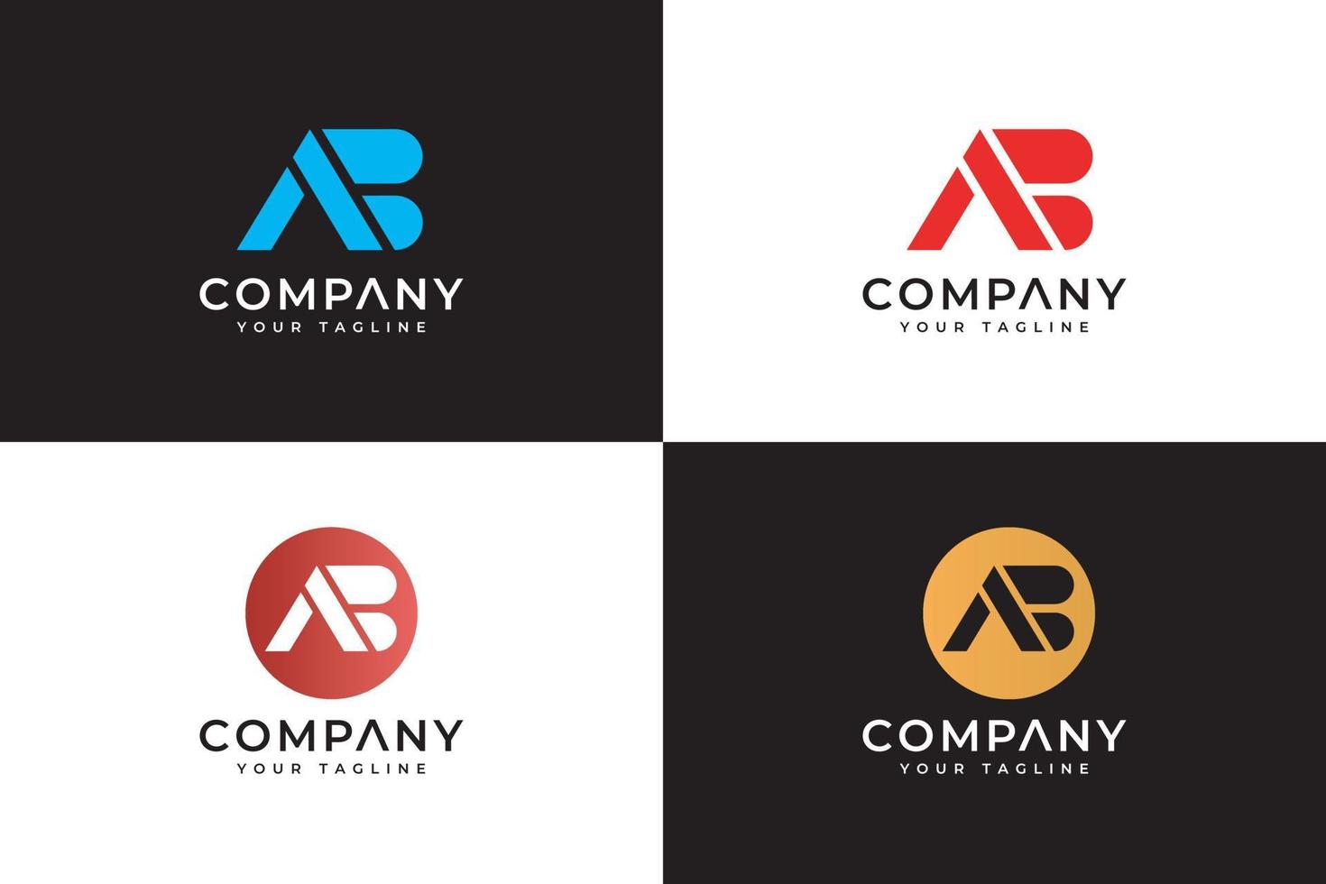 Branding identity corporate vector logo ab design