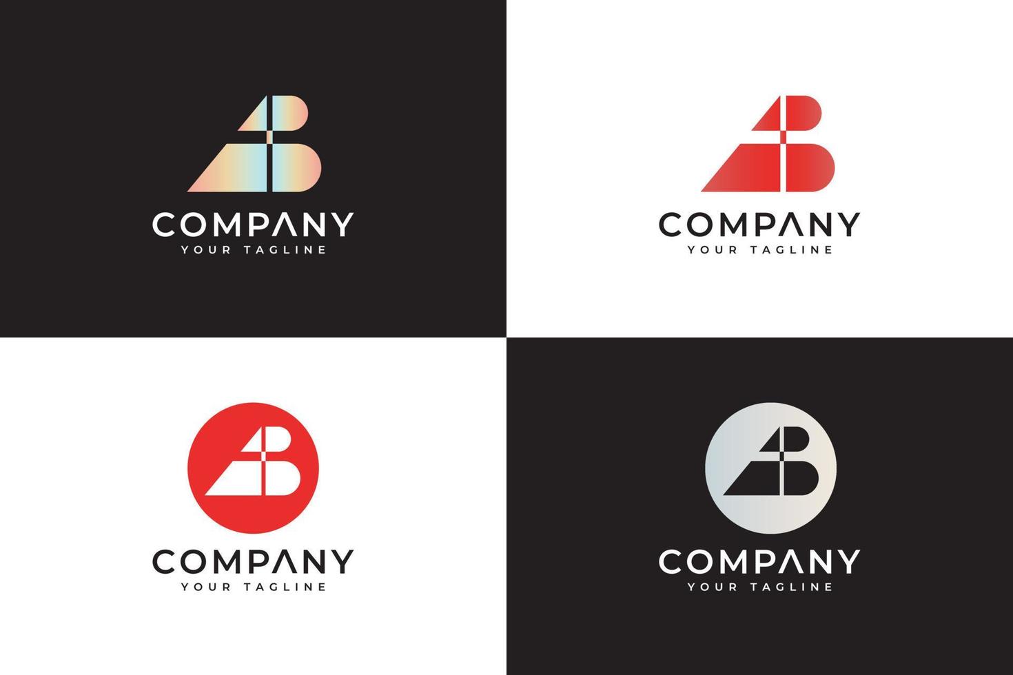 diseño moderno del logotipo de la letra ab vector