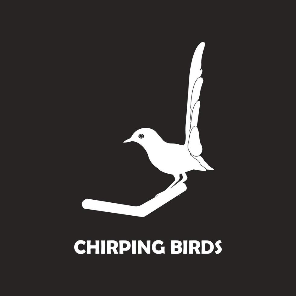 chirping bird icon vector