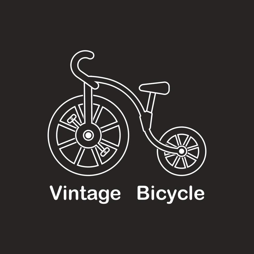 vintage bicycle icon vector