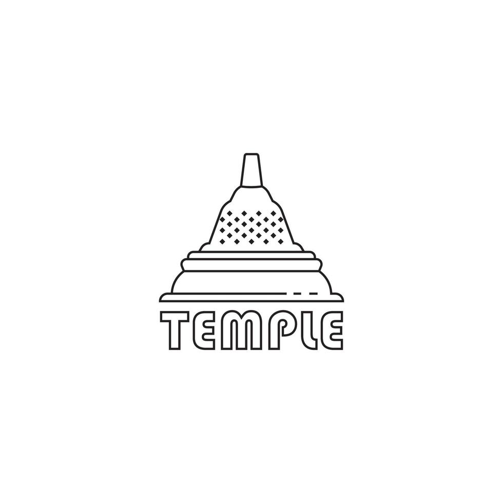 templo logo vector ilustración símbolo diseño