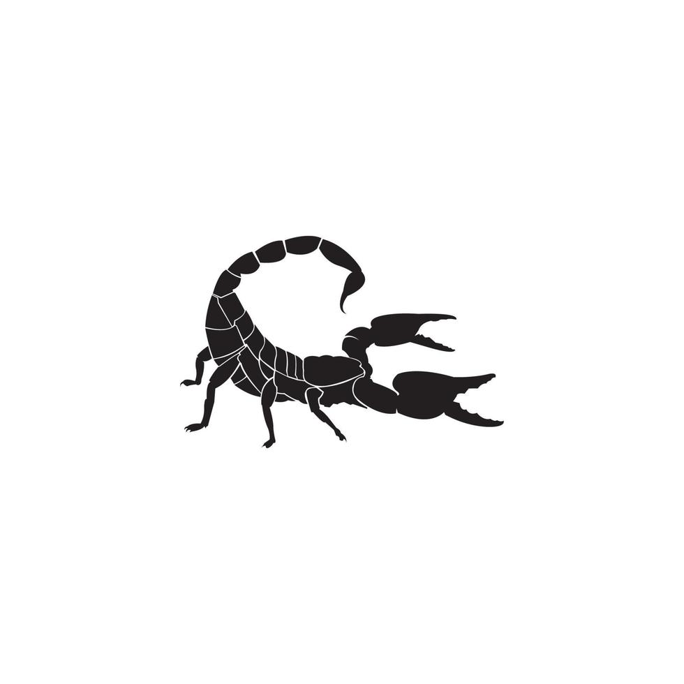 diseño de plantilla de ilustración de vector de logotipo de escorpión