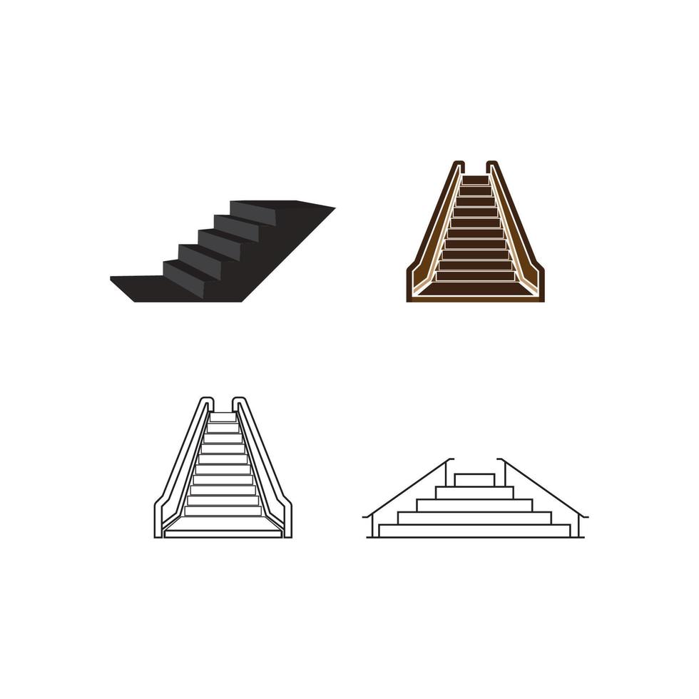 vector de icono de escaleras