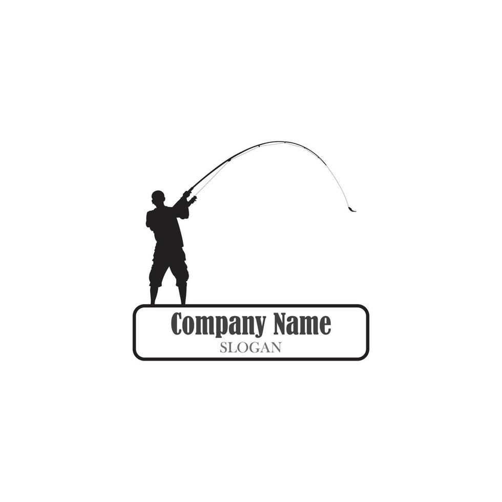 Fishing Logo Dragon logo background, vector illustration template design