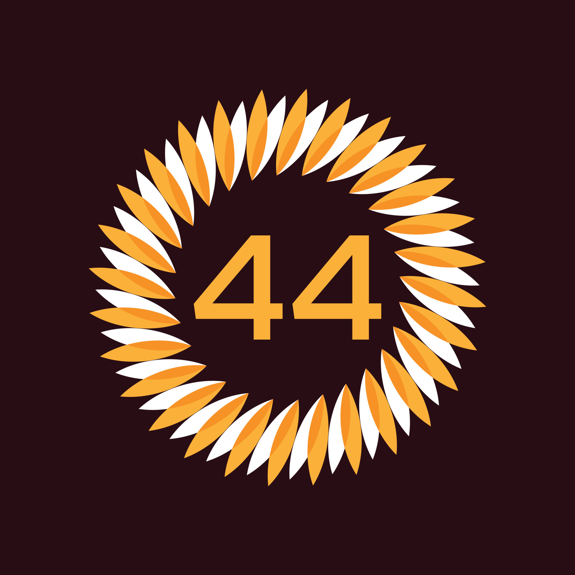 Number 44 Initial Logo Template Digit With Floral Frame 10952448 number-44-initial-logo-template-digit-with-floral-frame-10952448