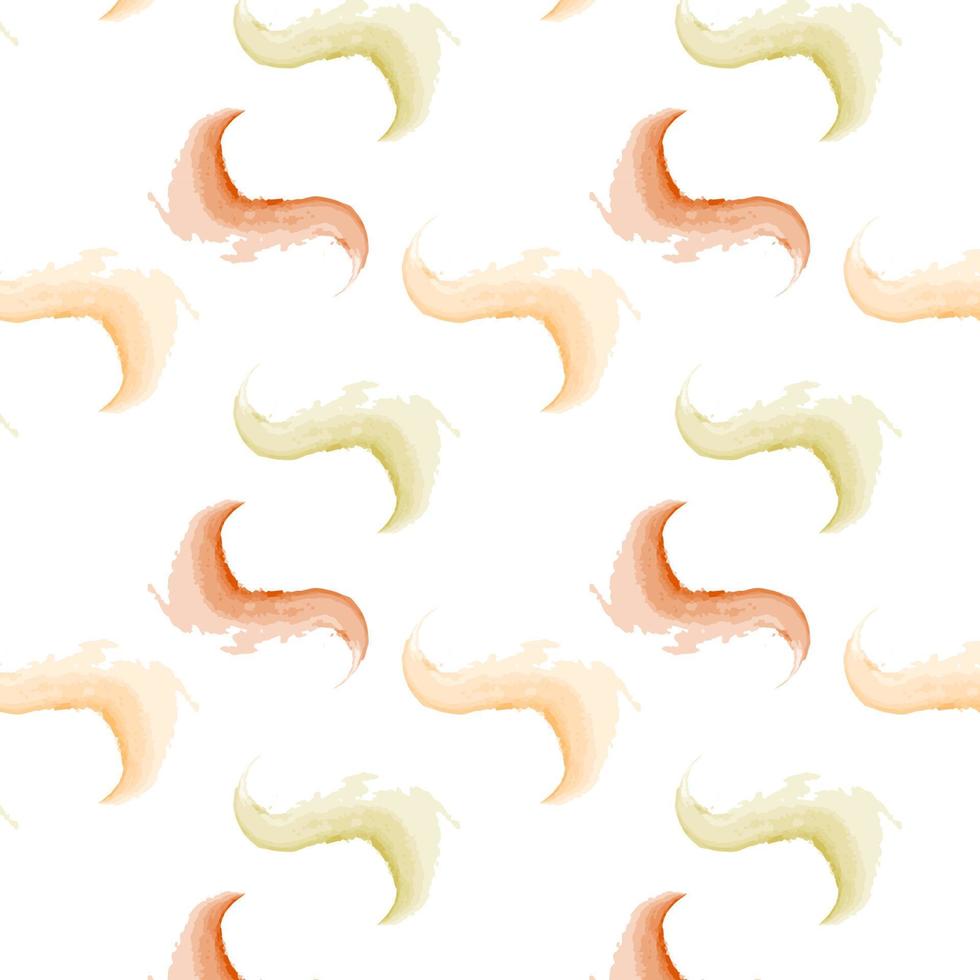 Abstract blots in trendy autumnal sandy golden hues in watercolor manner. Background texture. Isolate vector