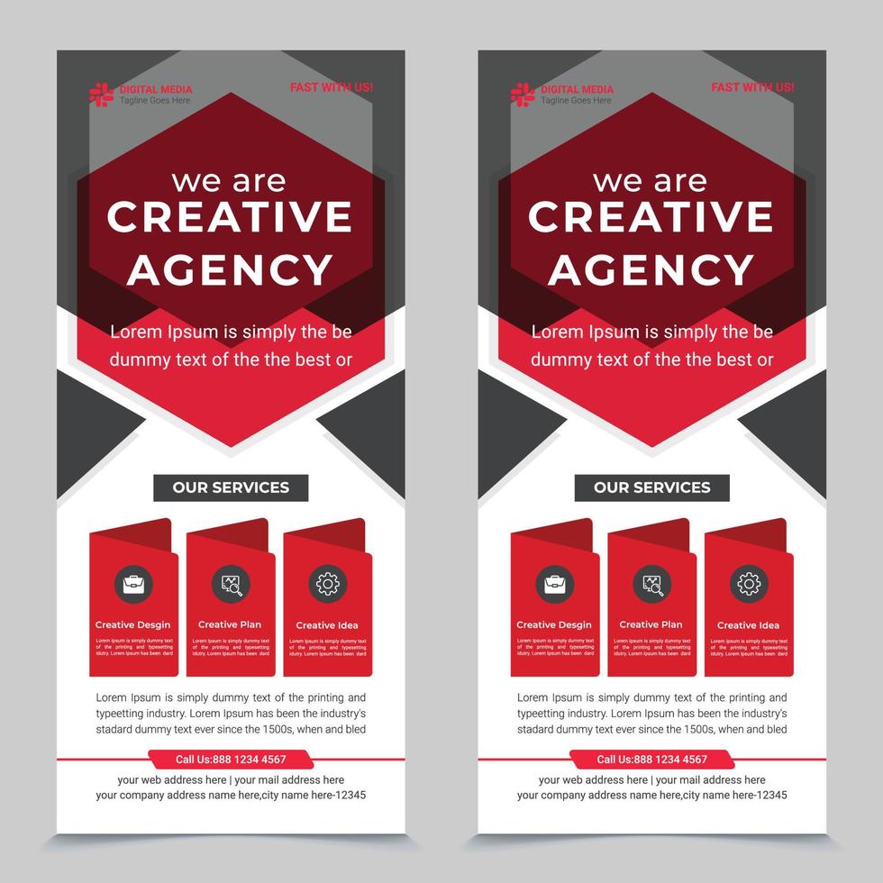 banner acumulativo de agencia de marketing corporativo vector