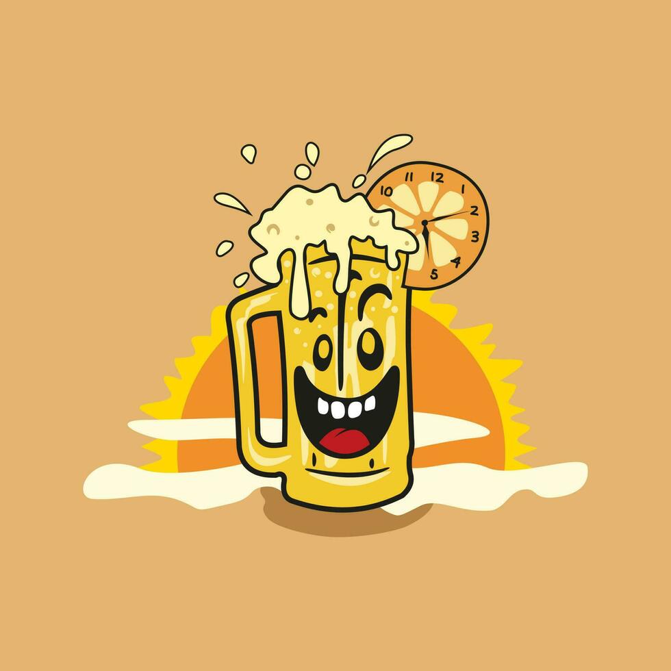 Happy Hours For Enjoy a Drink 10952539 Vector Art at Vecteezy
