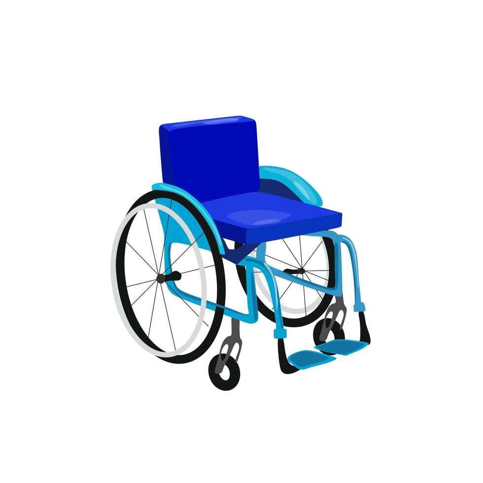 ilustración vectorial de una silla de ruedas en estilo de dibujos animados vector