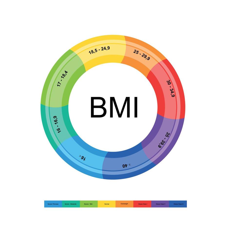 Body mass index. Classification of BMI. Vector illustration