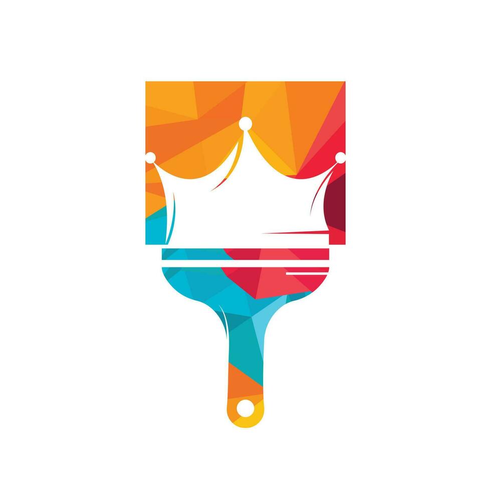 King paint vector logo design.