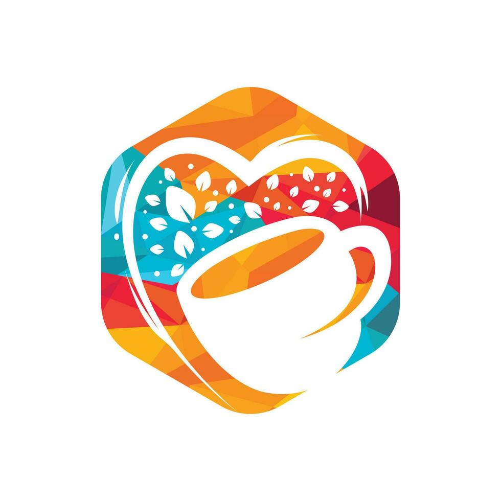 diseño del logotipo del vector de té orgánico.