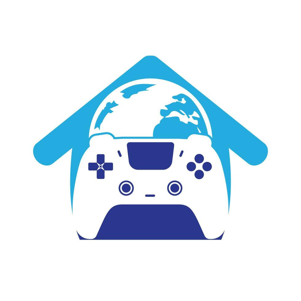 Game world vector logo design.