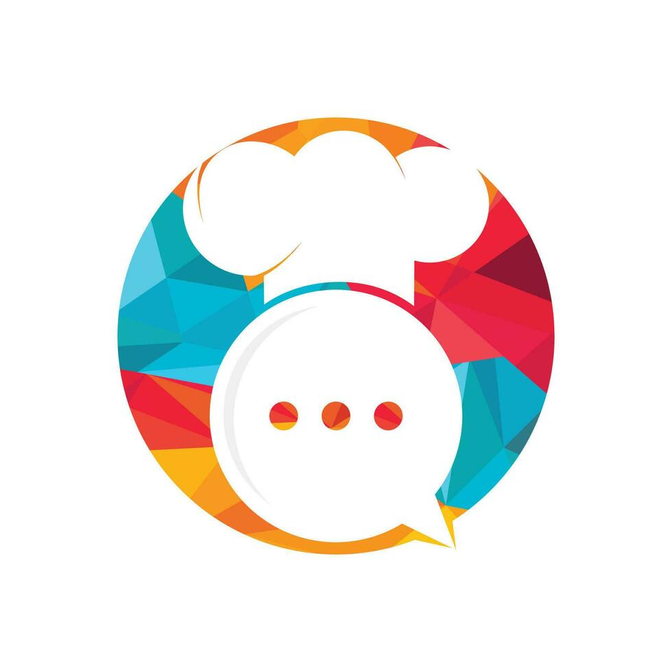 Chef talk vector logo design.